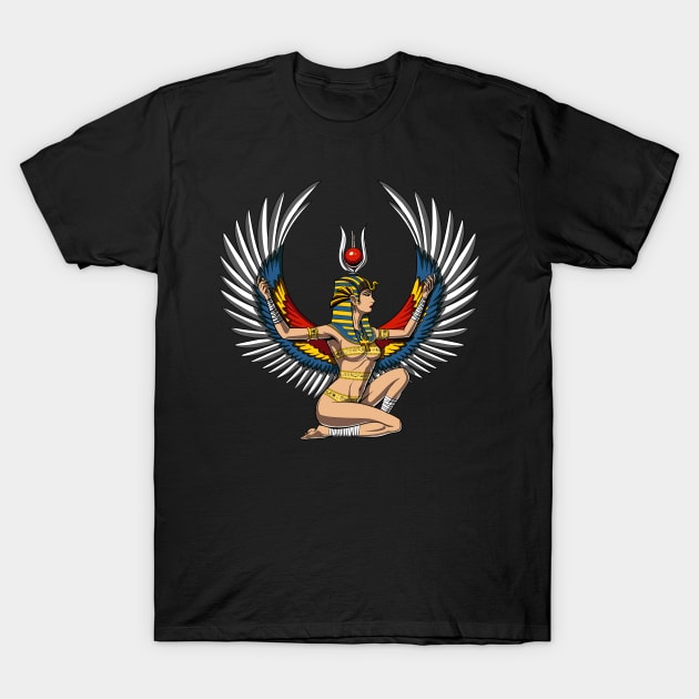 Egyptian Goddess Isis T-Shirt by underheaven